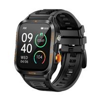 Išmanusis laikrodis lauko sporto laikrodis Bluetooth skambutis LED žibintuvėlis 30M vandeniui atsparus širdies ritmas kraujo deguonis 100 sporto režimų, vyriški moteriški laikrodžiai. juoda