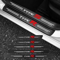 Automobilio durų slenkstis, bagažinės, buferio, pedalo apsauga nuo įbrėžimų lipdukas dangtelis Vandeniui atsparus Honda Civic Type R Type S TypeR TypeS 1Pcs-For-TYPE-S