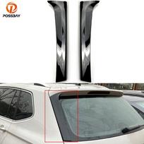 Blizgios juodos poros galinio lango šoninis spoileris VW Tiguan MK2 2017 2018    2022 2023 priedams Glossy Black