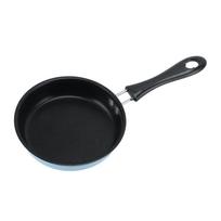 Mini Frying Pan Stainless Steel Prevent Stick Induction Pot Round Breakfast Small Fry Egg Pan with Long Handle 12cm Mini Egg Pan mėlyna