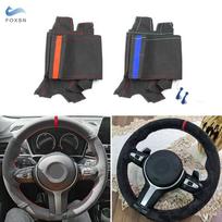 Automobilio zomšos odos vairo apdailos dangtelis BMW M Sport F10 F11 F12 F13 F20 F22 F30 F31 F32 F34 F36 F48 F39 F25 F26 F15 no hole-Red bar
