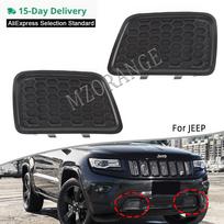 Priekinio buferio grotelių apdailos dangtelis Jeep Grand Cherokee 2014 2015 2016 m. Priekinės apatinės grotelės Vilkimo įdėklo apdaila 1 PC Left black