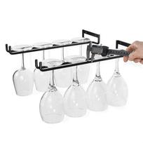 Useful 30cm Iron Wine Cups Rack Glass Holder Hanging Bar Hanger Shelf For Kitchens Bars 30cm white