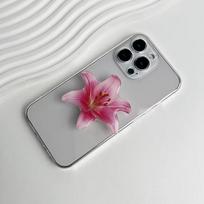 Orchidėjų akrilinis telefono stovas Didelė gėlė Darbalaukio oro pagalvėlė Telefono laikiklis Sulankstomas mobiliojo telefono laikiklis Lašinis klijų orchidėjų telefono laikiklis