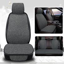 Naujas lino automobilio sėdynės užvalkalas apsauga priekinė galinė atlošo pagalvėlė apsauginis kilimėlis atlošui automobilio interjerui sunkvežimiui visureigiui 1pad black