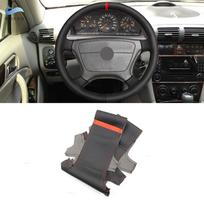 Automobilio vairo dangtis odinė apdaila, skirta Mercedes Benz C CL ES klasė W202 W124 W210 W140 C140 1993 1994 1995 1996 1997 raudona
