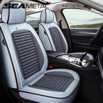 Universalus lininis automobilio sėdynės užvalkalas Lininis automatinis sėdynės apsauginis automobilinis automobilio pagalvė, tinkamas sedanui visureigiams pikapams Black Front 1pc