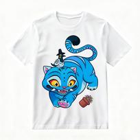 Moterų vasaros KPop Demono Medžiotojų marškinėliai Mielas animacinis Derpy tigro atspaudas Madingi gatvės stiliaus kasdieniai ir madingi drabužiai L