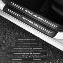 Anglies pluošto automobilio durų slenksčio apsauga, bagažinės buferio, pedalo apsauga nuo įbrėžimų, vandeniui atsparios lipduko lipdukai Jeep Wrangler JK TJ YJ SJ 1Pcs-For-Wrangler