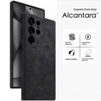 Itališkas Alcantara dėklas Samsung Galaxy S25 S24 Ultra Plus + Magnetinis prabangus odinis dangtelis Magsafe telefono galinis dangtelis S25 S24 For S25 Ultra tamsiai pilka spalva