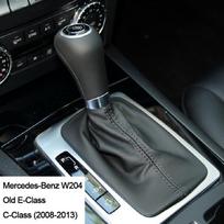 Juodas automatinės pavarų dėžės svirties rankenėlė su apsauginiu dangteliu Mercedes Benz W204 Senos kartos E C204 C63 C300 C250 (2008-2013 m) Auto Priedai AS PHOTO A 8mm