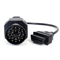 OBD OBD II adapteris, skirtas BMW 20 PIN prie OBD2 16 PIN moteriškos jungties e36 e39 X5 Z3 juoda