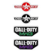 Car 3D Metal OSCARMIKE CALL of DUTY MW3 Badge Emblem Decals Sticker For Jeep Wrangler Grand Cherokee Patriot Compass A-Black