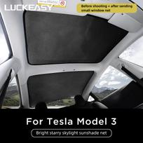 Skirta Tesla Model 3 2017- Automobilio saulės skydelis Žvaigždžių blyksnio stiliaus stoglangio saulės skydelis Automobilio lango saulės skydelio tinklelis Model3 Gamykla Triangular window