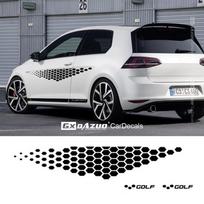 Automobilio lipdukas Kėbulo Durų Šoninė Juosta Vinilinė Decal Volkswagen Golf 4 5 6 7 TSI TCR Polo Lenktynių Decal Automobilio Aksesuarai Lipdukas withGOLF letters