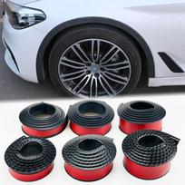 150cm Universalūs automobilio sparnų praplatinimai Guminiai ratų antakių lipdukai Anti-collision apdailos sandarinimo juosta Arkų apsauga 38mm black