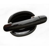 Volkswagen VW Golf MK4 MK5 2000-2008 m. Anglies Pluošto Spausdinimo Išorinės Šoninės Durų Rankenos Dangtelis Durų Dubenėlio Apdailos Juosta 1 Key Hole Handle