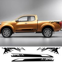 2 vnt. Automobilio šoninė lipdukas Stilingas Nissan NAVARA NP300 Automobilio vinilinė plėvelė Dekoras Lipdukas „Pasidaryk pats“ Sportinis stilius Automobilio tiuningas Glossy Black