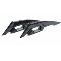 1 pora motociklų šoninių sparnų aerodinaminių dinaminių spoilerio sparnų apdailos lipdukas motociklo apdailos oro deflektoriai universalūs dekoravimo priedai 2Pcs Carbon Pattern