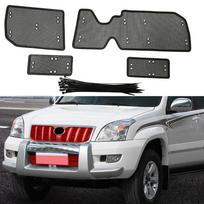 Priekinės galvutės grotelių įdėklas, tinklelis, apsaugantis nuo vabzdžių tinklelio dangtelio apdaila, skirta Toyota Land Cruiser Prado 120 2003-2007 2008 m.
