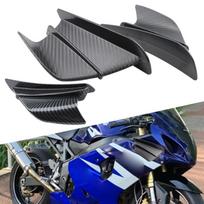 1 rinkinys Motociklo Anglies Pluošto Sparnelis Šoninis Spoileris Oro Deflektorius Sparnų Rinkinys Universalus Motociklo Priekinis Gaubtas Aerodinaminis C