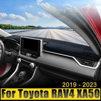 Car Dashboard Cover Avoid Light Pad Anti-UV Carpets Non-Slip Mat For Toyota RAV4 XA50    2022 2023 2024 RAV 4 A Black Side LHD