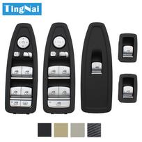 Automobilio vidinės durys Langų pakėlimo reguliatoriaus jungiklio valdymo mygtukas su dangtelio apdaila BMW 1 3 4 serijai F20 F30 F31 F34 F35 Black Rear Door 1pc