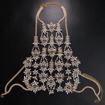 Exaggerated Personality Wind Ball Accessories Sexy Bra Chain Body Jewelry Full Diamond Shiny Rhinestone Body Chain auksas