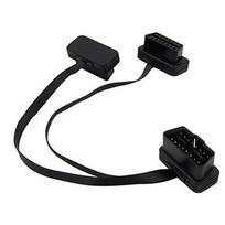 30cm diagnostikos kabelis OBD2 prailginimo laidas 1 į 2 OBD2 16 kontaktų 8 gyslų jungtis juoda