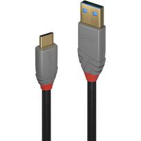 Lindy Anthra Line - USB-Kabel - USB Typ A (M) zu 24 pin USB-C (M) - USB 3,2 Gen 2  3 A - 3,0m - Schwarz (36919)