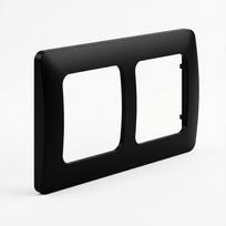 BUSCH JAEGER BJ 1722-915 Abdeckrahmen 2-fach schwarz matt - Busch-balance SI (2CKA001725A1569)