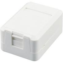 Equip Aufputzdose 1x Keystone Jack mit Abdeckung weiß