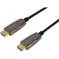 equip - Ultra High Speed - HDMI-Kabel mit Ethernet - HDMI männlich zu HDMI männlich - 30,0m - Schwarz - Active Optical Cable (AOC), Support von 8K 60 Hz (119453)