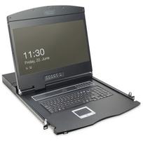 Digitus Professional DS-72211-5US - KVM-Konsole mit KVM-Switch - 16 Anschlüsse - US - 48,3 cm (19) - Rack - einbaufähig - 1366 x 768 - 1000:1 - Schwarz, RAL 9005 - 1U (DS-72211-5US)