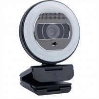 TERRA Webcam Halo mit LED-Lichtkranz (C1868pro) und Privatschieber Full-HD, Auto Focus, Stereo Mic, Privacy Slider