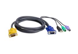 ATEN 2L-5302UP - Tastatur- / Video- / Maus- (KVM-) Kabel - 18-polig SPHD (M) - USB Typ A, 4-polig, PS/2, 6-polig, HD-15 (M) - 1,8 m (2L-5302UP)