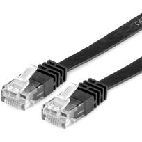 VALUE - Patch-Kabel - RJ-45 (M) bis RJ-45 (M) - 2 m - UTP - CAT 6a - halogenfrei, geformt, verseilt, flach - Schwarz (21.99.0822)