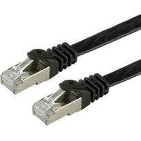 VALUE - Patch-Kabel - RJ-45 (M) bis RJ-45 (M) - 3 m - FTP - CAT 6a - halogenfrei, geformt, verseilt, flach - Schwarz (21.99.0833)