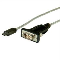 ROLINE Konverterkabel USB C-RS232 DB9 1.8m - Digital/Daten