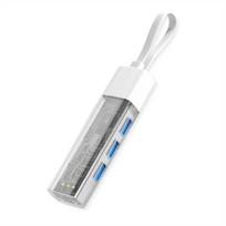 ROLINE Mobiler USB 3.2 Gen 1 Hub, 4fach, Typ A+C Anschlusskabel