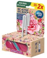 WC valiklis-gaiviklis AMBI PUR Rose & Lily, 2x45 g