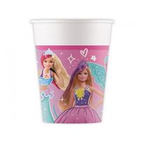 Puodeliai popieriniai Barbė tema „Barbie Fantasy“ (8vnt/200ml)