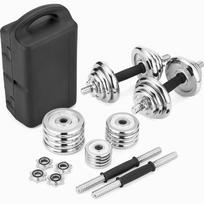 Keičiamo svorio / reguliuojami hanteliai Gymtek Dumbbells Box 20kg Chrome (Pristatymas: 1-2 d.d.)