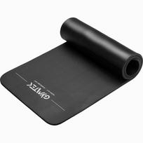 Treniruočių kilimėlis sportui, jogai Gymtek Fitness Mat 180x61x1.5cm NBR - Black (Pristatymas: 1-2 d.d.)