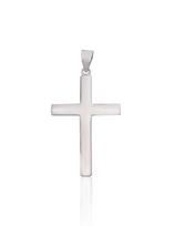 Sidabrinis kryželio pakabukas – 925 sidabras su rodžio danga, 36 mm