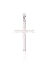 Sidabrinis kryželio pakabukas – 925 sidabras su rodžio danga, 34 mm