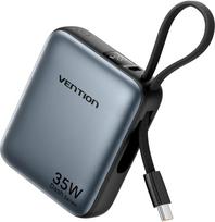 Vention 10000mAh 35W - power bank with USB-C cable (grey)