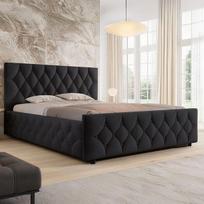 Lova LIVETTA + Čiužinys SAPNAS 2 XL|120x200|Juoda|Veliūras