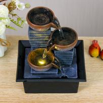 Tabletop ,Waterfall Sounds Housewarming Gift,Tabletop Waterfall 3 Level for Home Living Room Office
