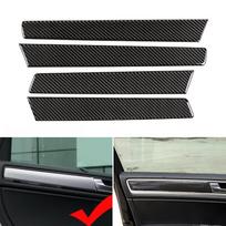 Tikras anglies pluošto automobilio interjero lango durų panelės dangtelio apdaila, skirta VW Touareg 2011 - 2018 black